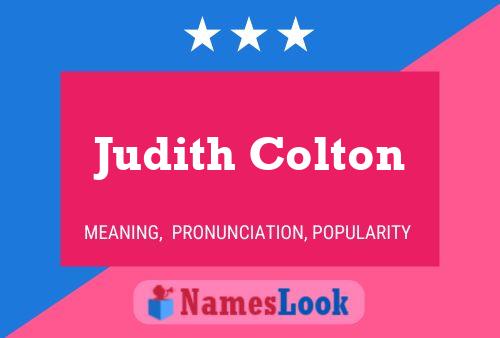 Judith Colton 名字海报