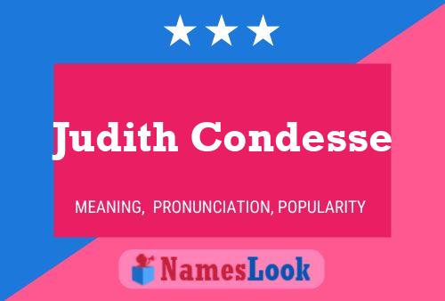 Judith Condesse 名字海报