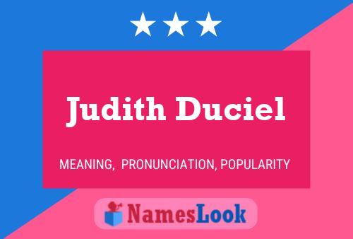 Judith Duciel 名字海报