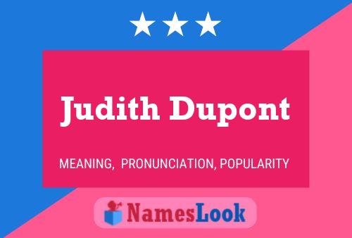 Judith Dupont 名字海报