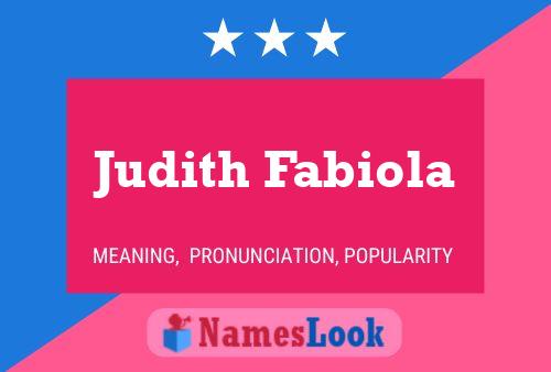 Judith Fabiola 名字海报