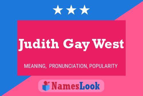 Judith Gay West 名字海报