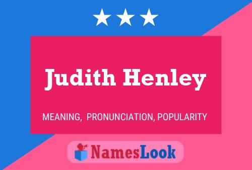 Judith Henley 名字海报