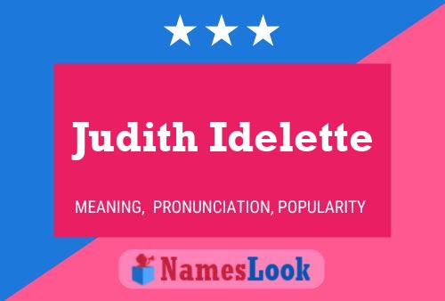 Judith Idelette 名字海报