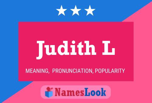 Judith L 名字海报