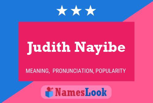 Judith Nayibe 名字海报