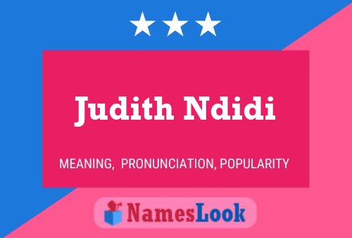 Judith Ndidi 名字海报