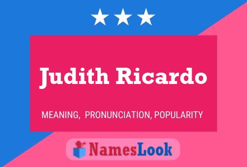 Judith Ricardo 名字海报