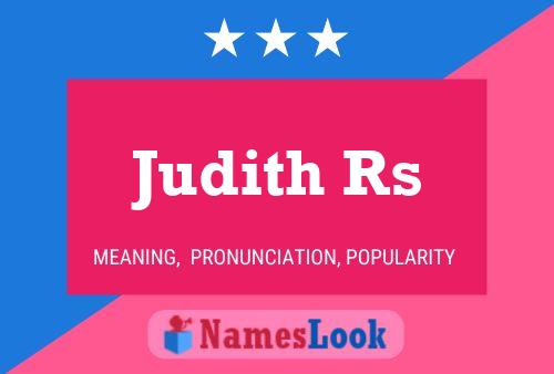 Judith Rs 名字海报