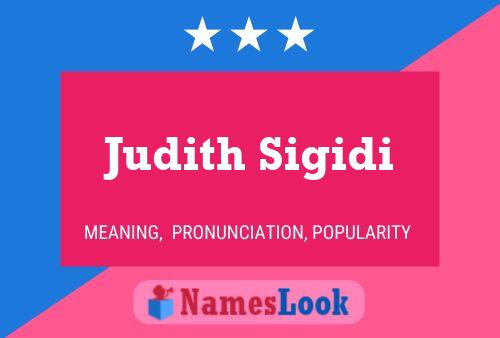 Judith Sigidi 名字海报