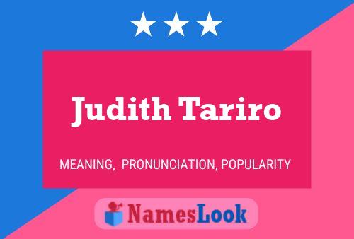 Judith Tariro 名字海报