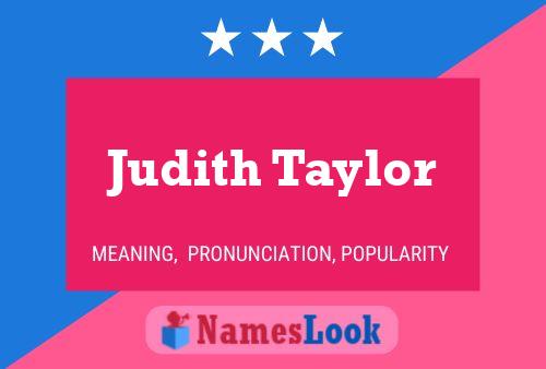 Judith Taylor 名字海报