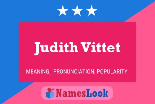 Judith Vittet 名字海报