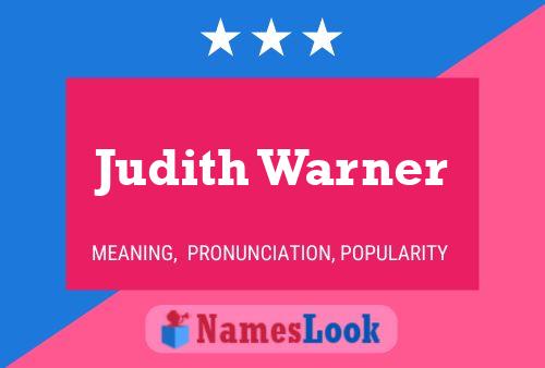 Judith Warner 名字海报