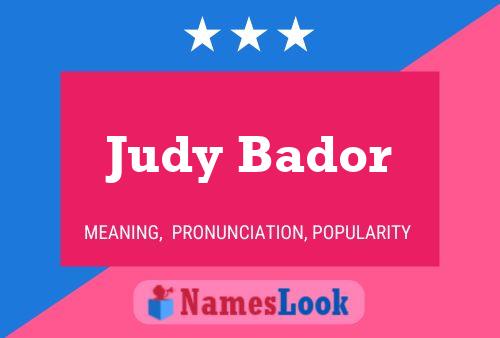 Judy Bador 名字海报