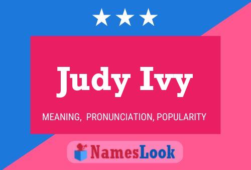 Judy Ivy 名字海报