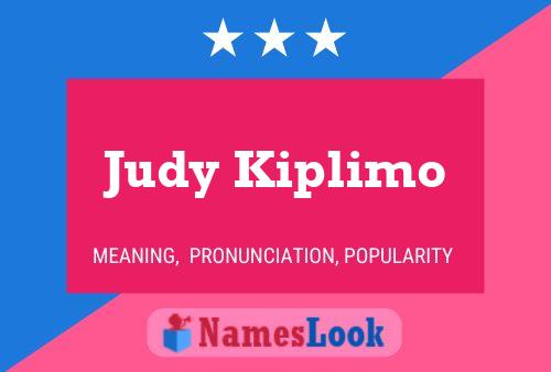 Judy Kiplimo 名字海报