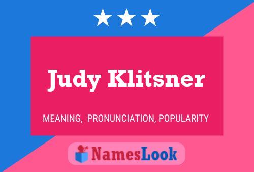 Judy Klitsner 名字海报