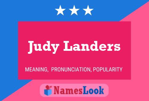 Judy Landers 名字海报