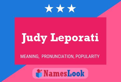 Judy Leporati 名字海报