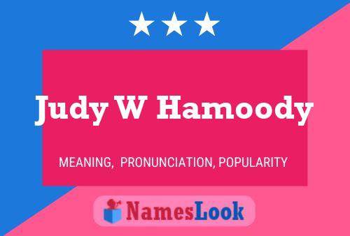 Judy W Hamoody 名字海报