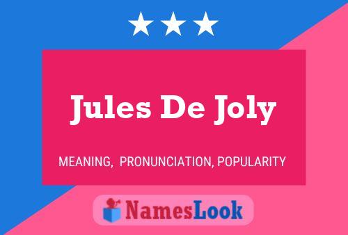 Jules De Joly 名字海报