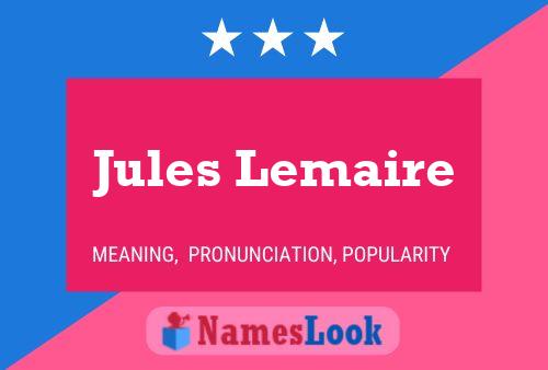 Jules Lemaire 名字海报