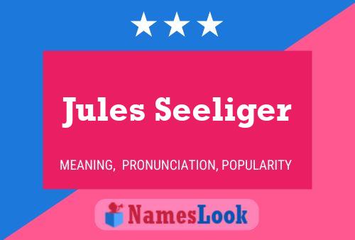 Jules Seeliger 名字海报