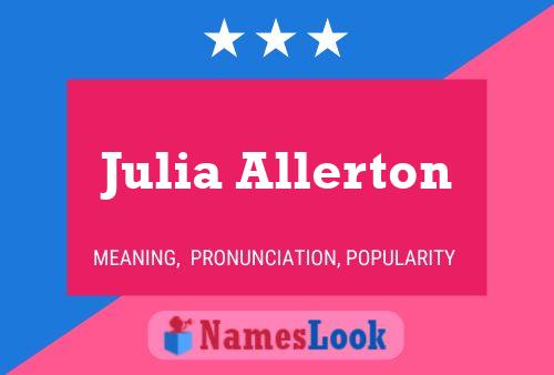 Julia Allerton 名字海报