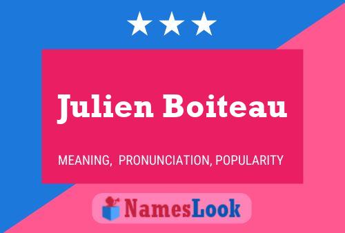 Julien Boiteau 名字海报