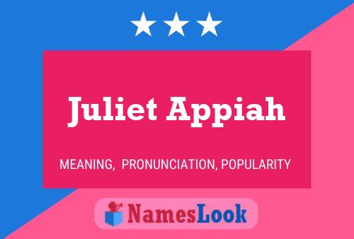 Juliet Appiah 名字海报