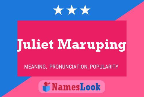 Juliet Maruping 名字海报