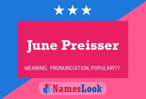 June Preisser 名字海报