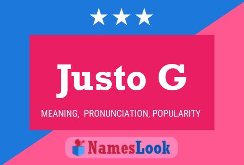 Justo G 名字海报