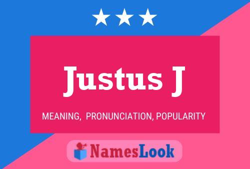 Justus J 名字海报