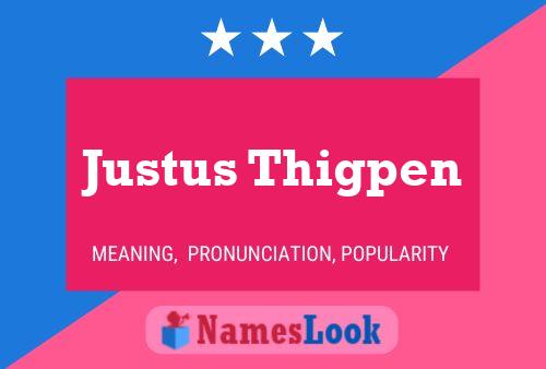 Justus Thigpen 名字海报