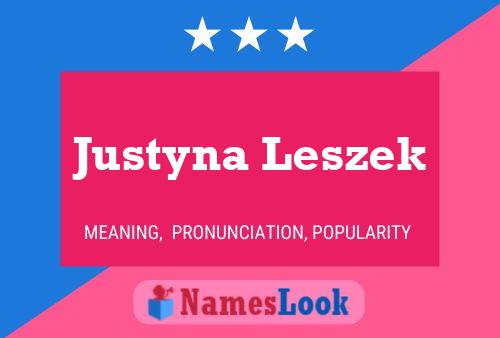 Justyna Leszek 名字海报