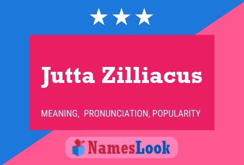 Jutta Zilliacus 名字海报