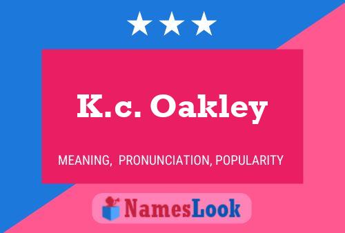 K.c. Oakley 名字海报