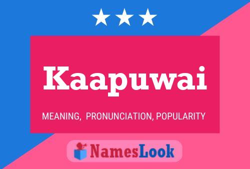 Kaapuwai 名字海报