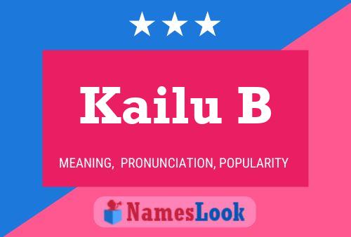 Kailu B 名字海报