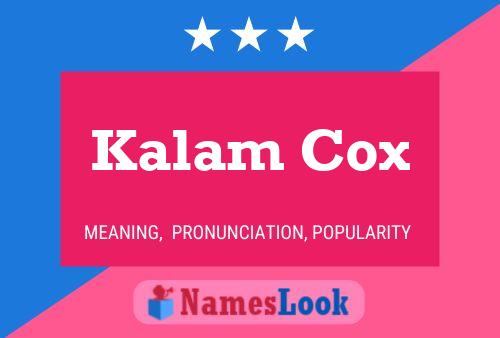 Kalam Cox 名字海报