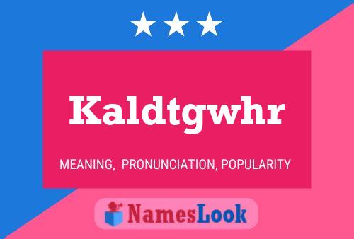 Kaldtgwhr 名字海报