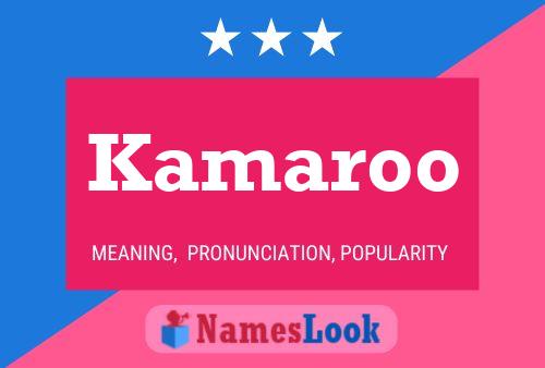 Kamaroo 名字海报