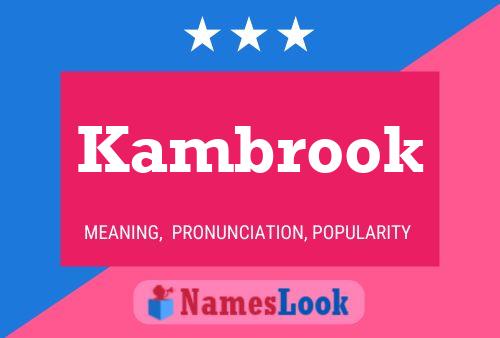 Kambrook 名字海报