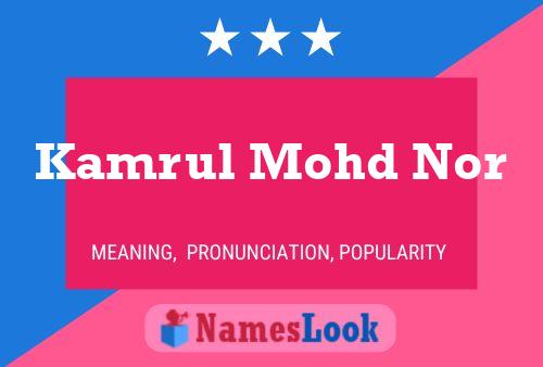 Kamrul Mohd Nor 名字海报