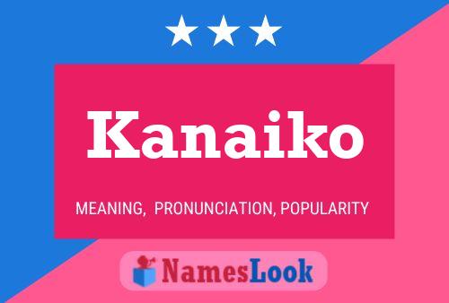 Kanaiko 名字海报