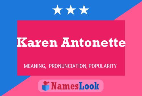 Karen Antonette 名字海报