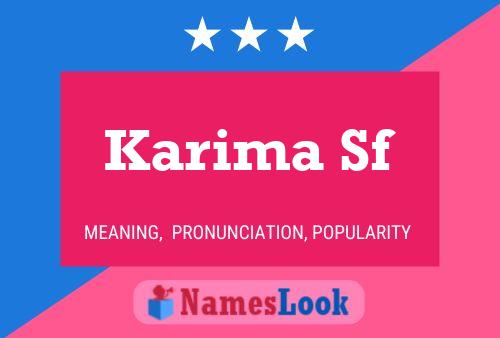 Karima Sf 名字海报