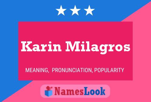 Karin Milagros 名字海报